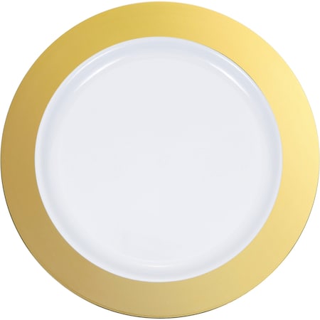 Sensations Gold Rim Plastic Plates, 9", 120PK 347871